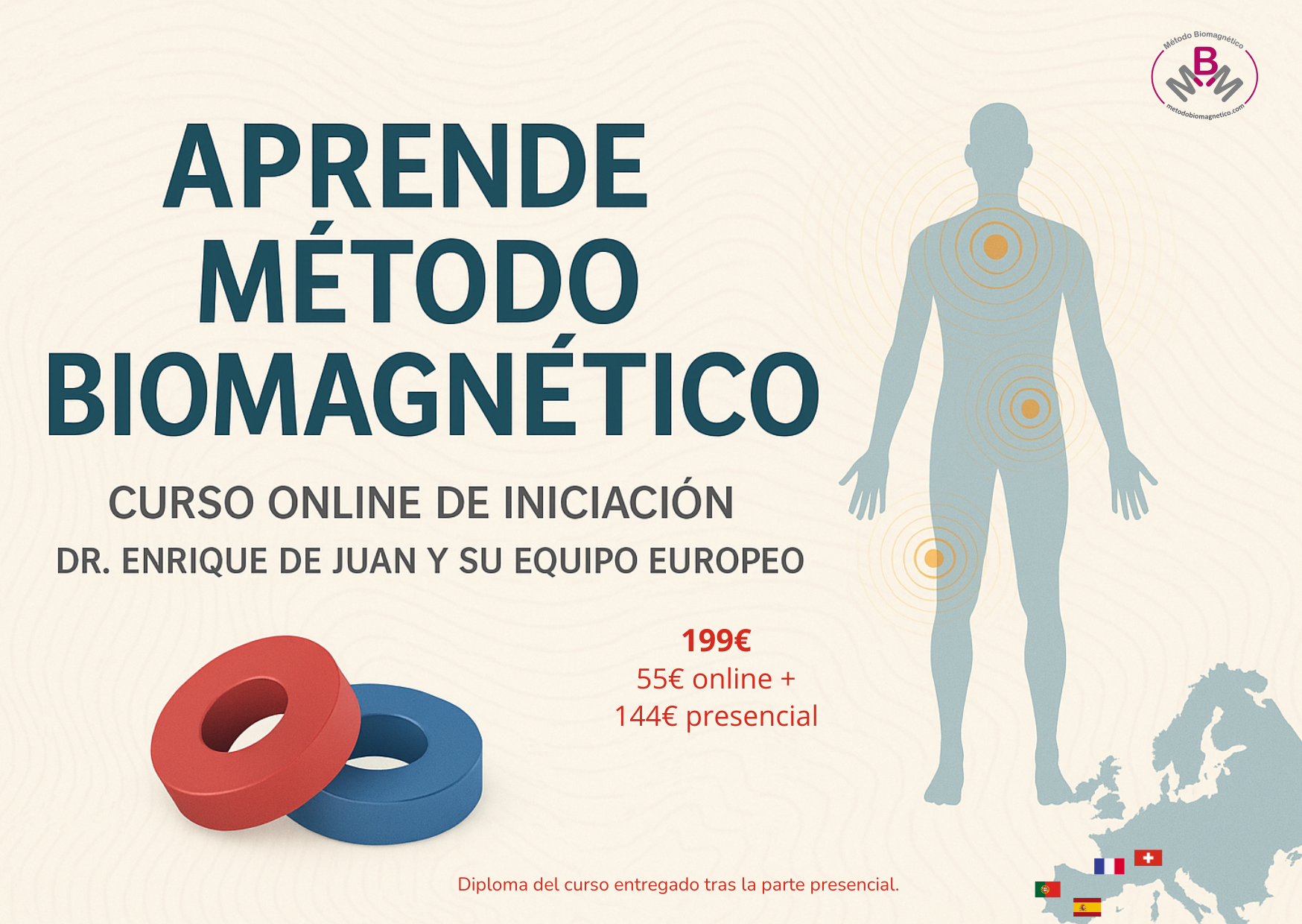 Método Biomagnético prenivel 1. Curso Online de Iniciación